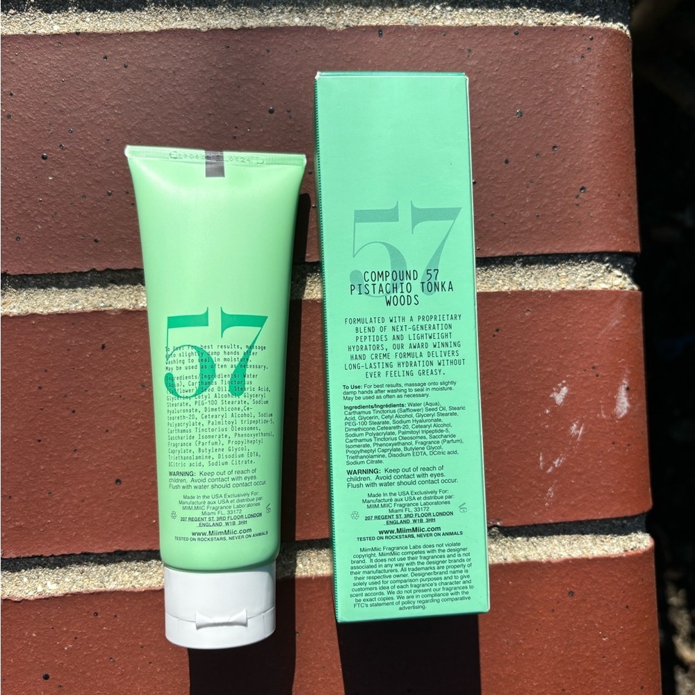 MIIM.MIIC Compound 57 Hand Cream Pistachio Tonka Woods, 4 Oz - Picture 2 of 2